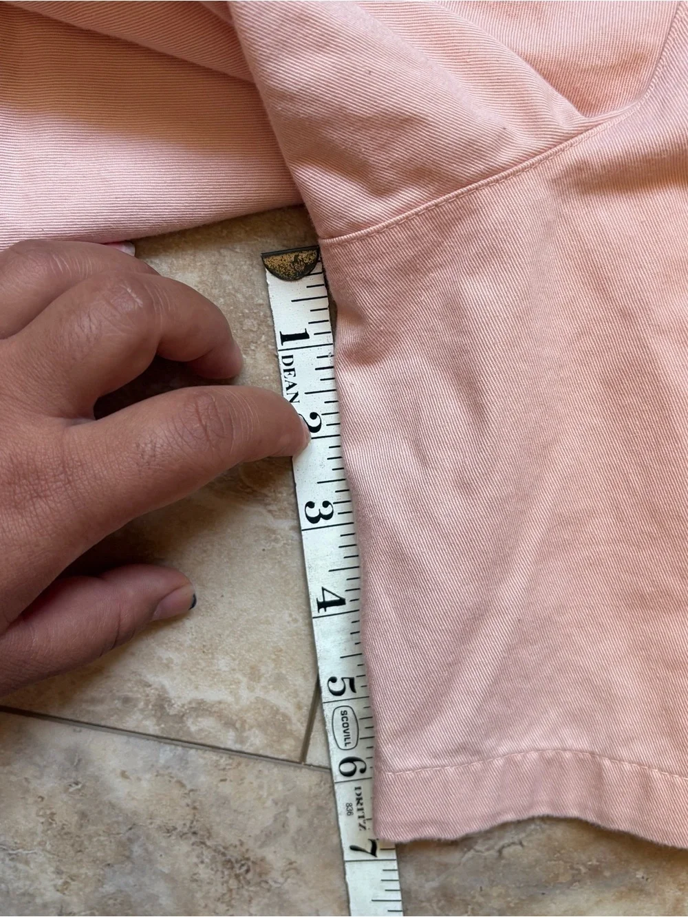 Vintage Pink High Waisted Shorts Elastic Drawstring Denim Cotton size M
